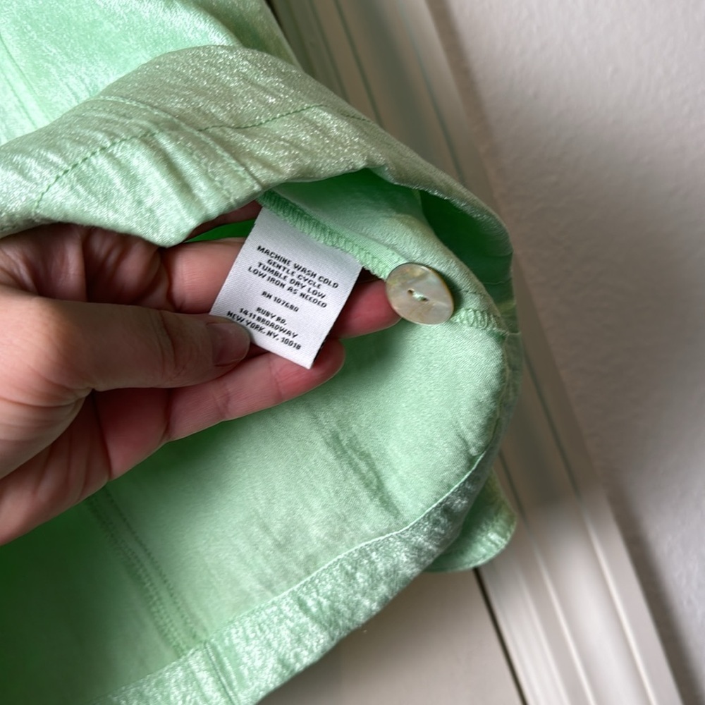 Casual Ruby Rd. Iridescent Green Button Up Spring… - image 6